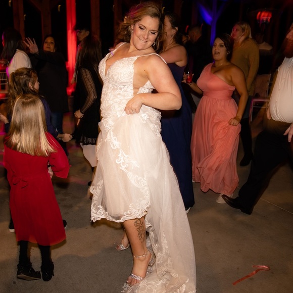 Glitzy heels! Size 7.5 Worn once!! For my wedding and reception! - Picture 7 of 8